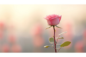 blurred pink rose stem ai generated, a Background Photo by pikepicture