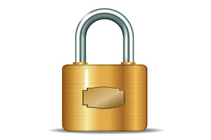 closed brass padlocks, an Object Illustration by piter.goskov