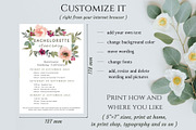 Floral Bachelorette party itinerary, an Invitation Template by EvaTemplates (Thumbnail 3 of 8)