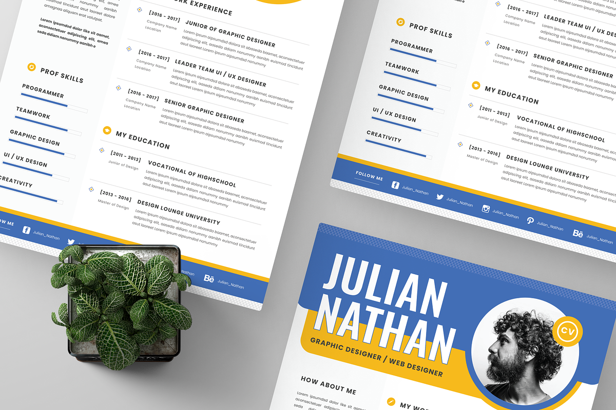 Modern CV Resume Graphic Designer, a Resume Template by Annora Studio (Photo 5 of 5)