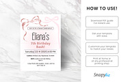 Pink Bow Birthday Invitation Temp, an Invitation Template by Snapybiz (Thumbnail 10 of 10)