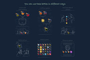 Magic bottles icons 2, an Illustration by Chuchilko shop (Thumbnail 2 of 3)