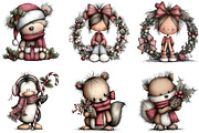 Whimsical Christmas Clipart, an Illustration by DreamArtGraphic (Thumbnail 4 of 5)