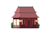 Chinese buildings set + banner, a Decorative Illustration by PaperTrident (Thumbnail 6 of 12)