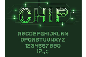 Printed Circuit Board Font