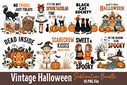 Vintage Halloween Sublimation Bundle, an Illustration by Dream Creation (Thumbnail 1 of 5)