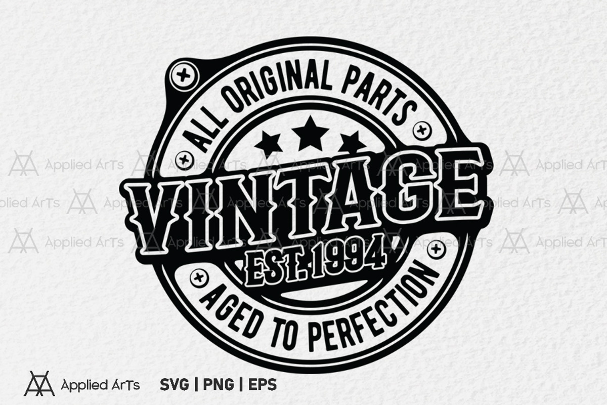 VINTAGE 1994 SVG, Funny Birthday SVG, an Object Graphic by Applied Arts (Photo 1 of 4)