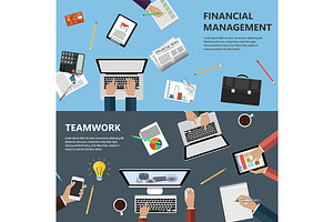 Modern flat design financial concept