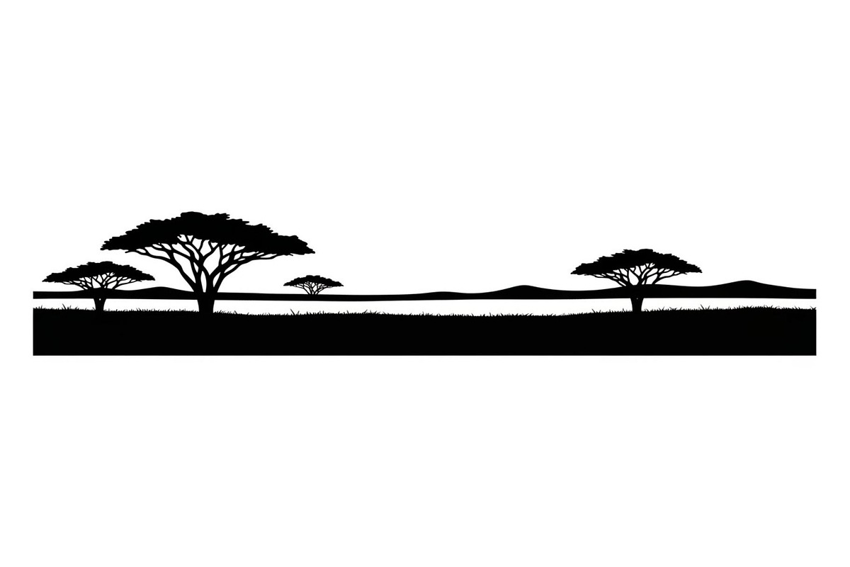 Abstract Savanna Scenery Silhouette, a Graphic by Artivon (Photo 7 of 13)