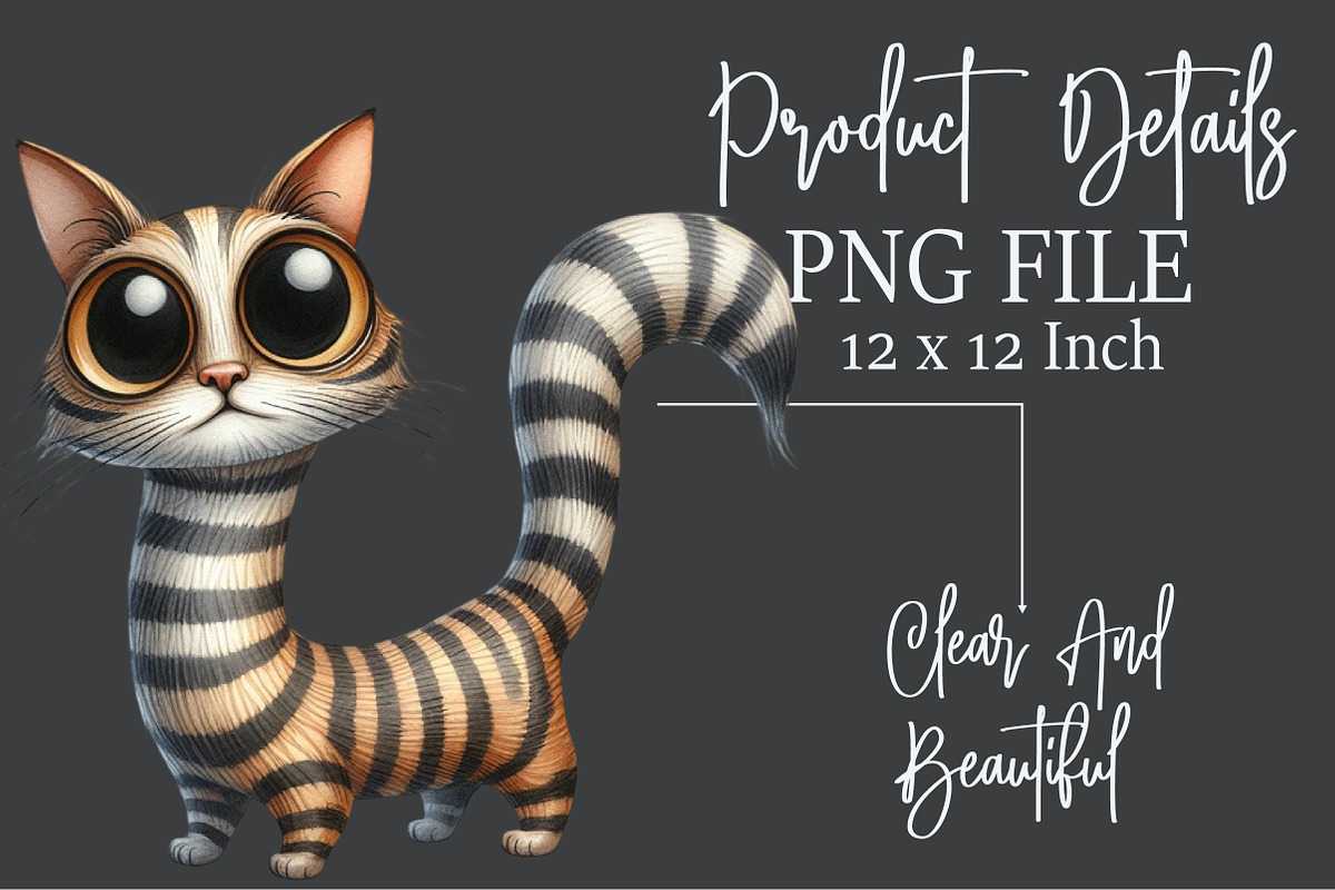 Quirky Cat Clipart Bundle, an Animal Illustration by Rose Art (Photo 4 of 4)