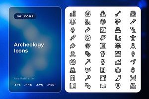 Archeology Icons, a Duotone Icon by Wencory
