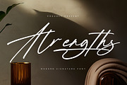 Alrengths, a Script Font by Integritype Studio (Thumbnail 1 of 15)