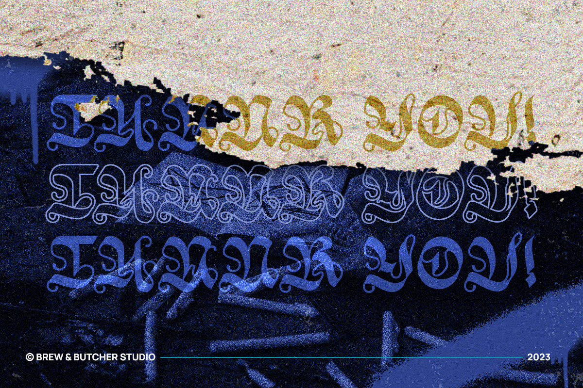 Hangod | Blackletter, a Blackletter Font by Brew & Butcher Studio (Photo 11 of 11)