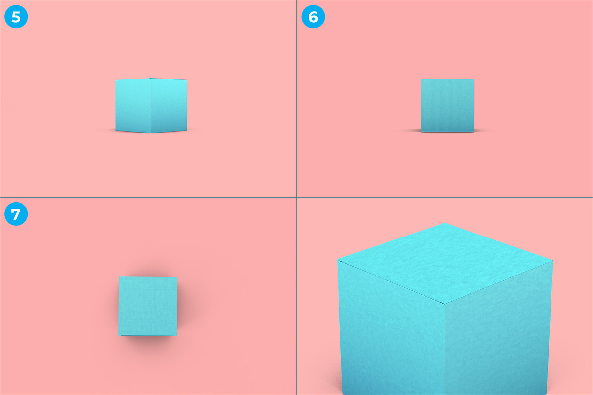 Carton Square Box Mockup, a Packaging Mockup by Illusiongraphic (Photo 8 of 8)