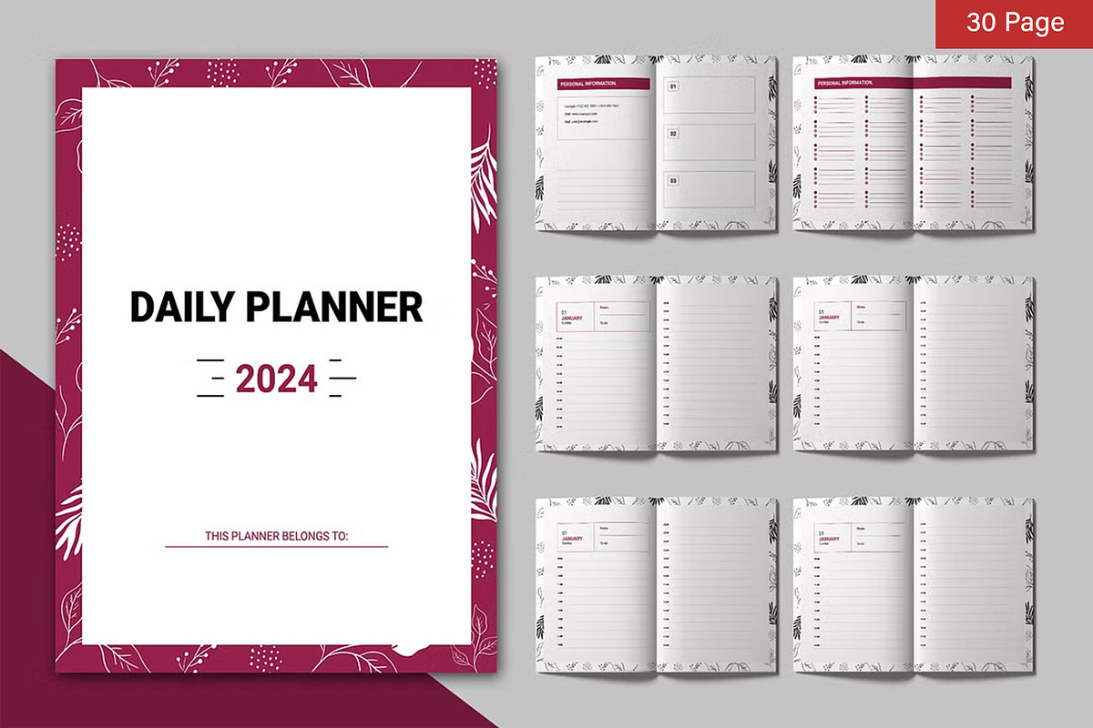 Planner Template Bundle, a Stationery Template by ContestDesign (Photo 13 of 39)