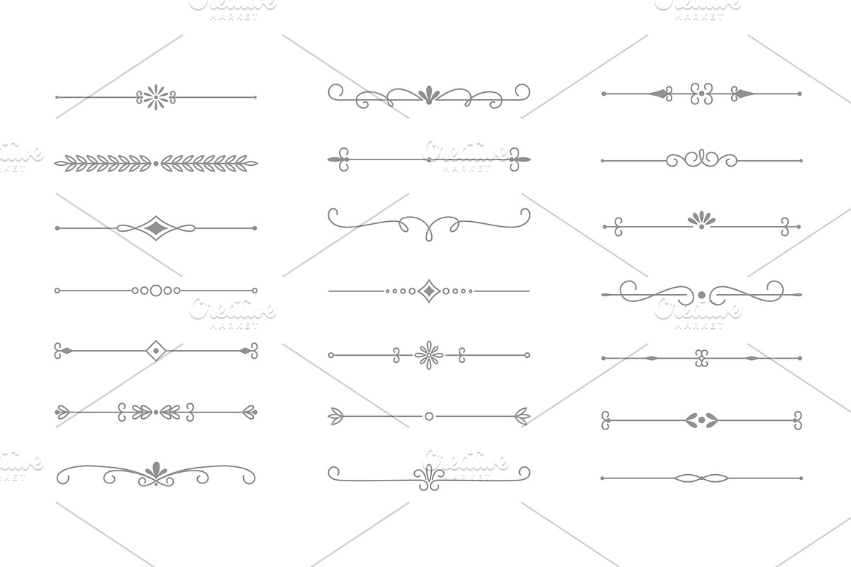 Classic line separators. Flourishes, a Graphic by LadadikArt