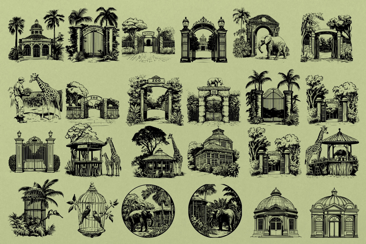 330 ZOO Animals vector illustrations, an Animal Illustration by Nocturnal Wolf (Photo 17 of 18)