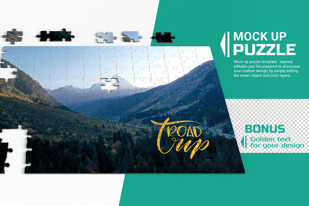 Mockup Puzzle, a Print Template by Popova_Irina (Photo 1 of 4)