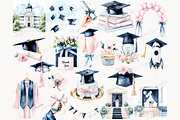 Graduation Clip Art PNG, a Person Illustration by GlamArtZhanna (Thumbnail 4 of 8)