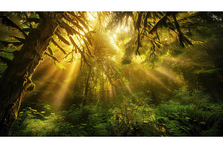 nature hoh rain forest ai generated, a Background Photo by pikepicture