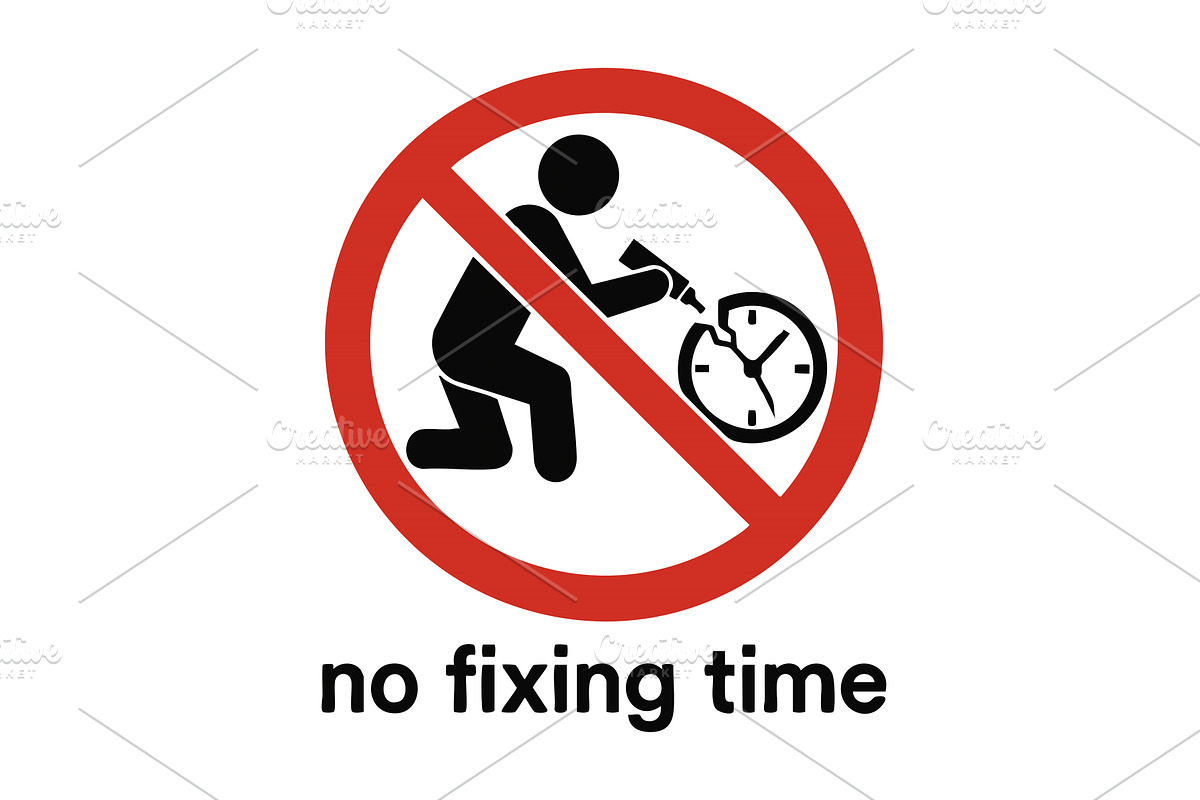 Funny prohibition sign about not, an Object Illustration by AlexArt