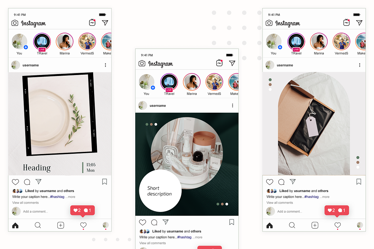 30 Canva Instagram Templates (Feed), a Social Media Template by KaluginaWEB (Photo 5 of 7)