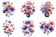 Whimsical Lavender Pink Flowers PNG, an Illustration by CraftArtStudio (Thumbnail 3 of 6)
