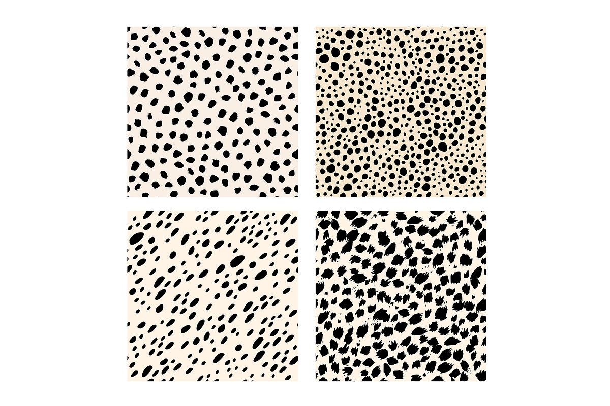 4 Vector Spots Patterns, a Pattern Graphic by MalyskaStudio