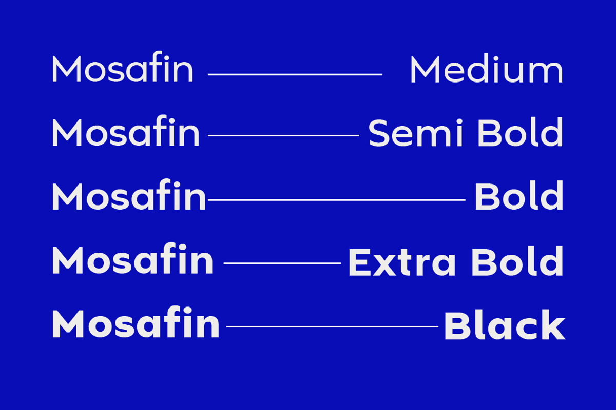 Mosafin Sans Serif Font Family, a Sans Serif Font by Yukita Creative (Photo 2 of 12)