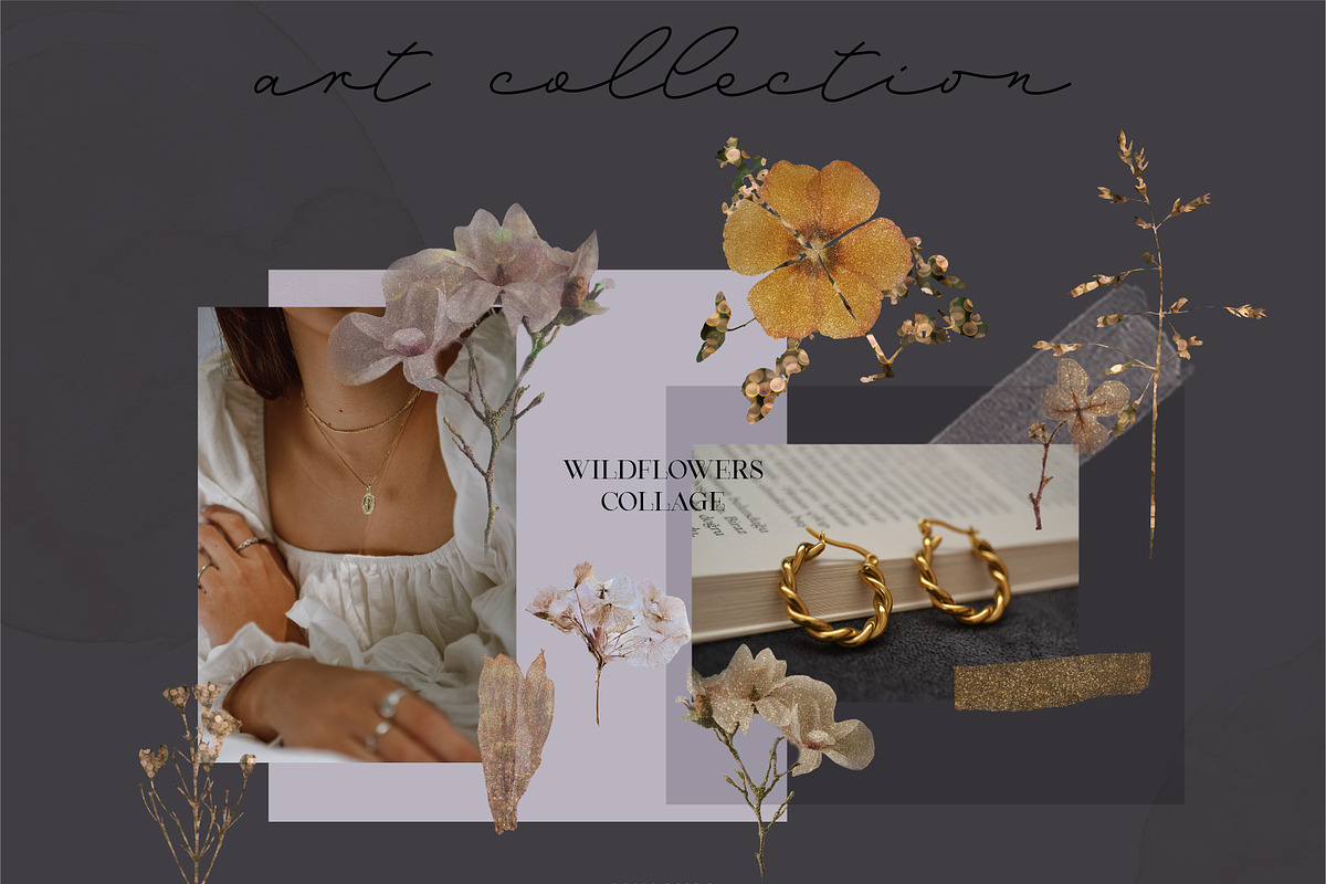 Wildflowers collage collection, a Texture Graphic by Anna Sokol (Photo 8 of 21)