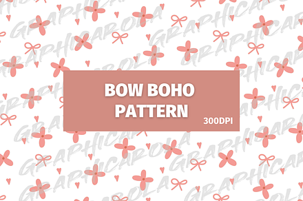 Bow Floral Boho Pattern