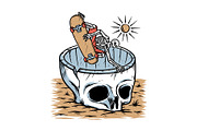 Hand drawing of skull skater, a Person Illustration by gunaonedesign (Thumbnail 1 of 4)