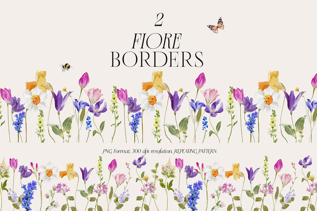 FIORE Bright watercolor flowers, a Decorative Illustration by Grace Noboa Illustrations (Photo 15 of 17)