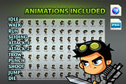 Artillery Soldiers Character Sprites, an Illustration by CreativeGameArt (Thumbnail 4 of 4)