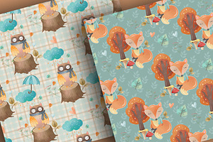 Autumn Woodland Digital Paper Pack