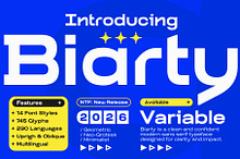 Biarty — Modern Neo-Grotesk Sans