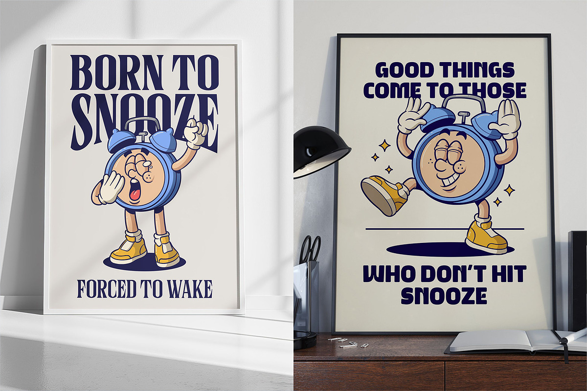 Retro Weker Characters, an Object Illustration by Graptail (Photo 3 of 9)