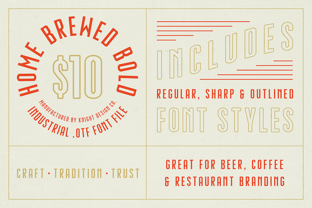 Home Brewed Bold - Industrial Font preview 2