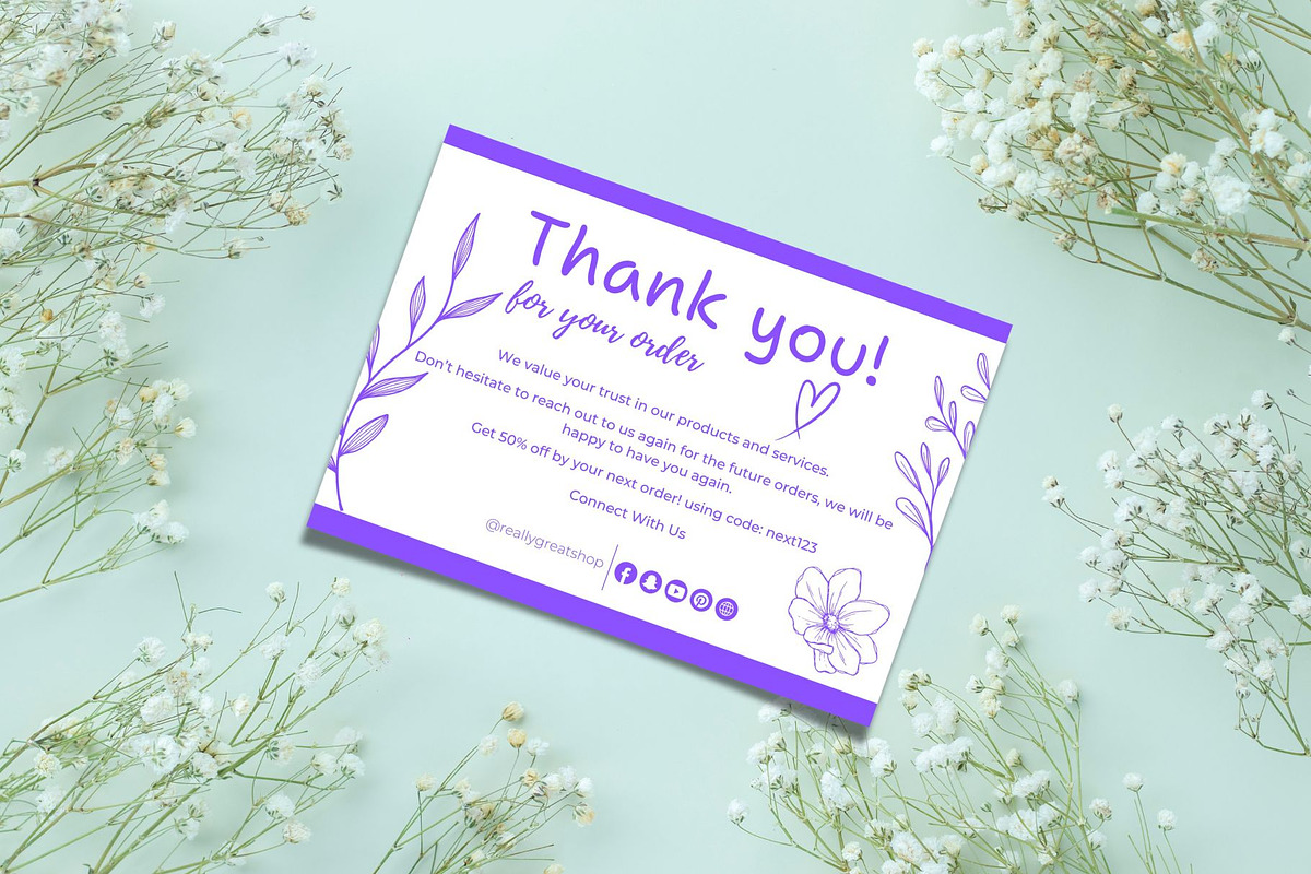 Thank you card template canva, a Card Template by DesignArts (Photo 4 of 4)