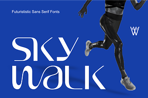 Sky Walk Sans Serif Futuristic Font, a Sans Serif Font by WhymoreArt