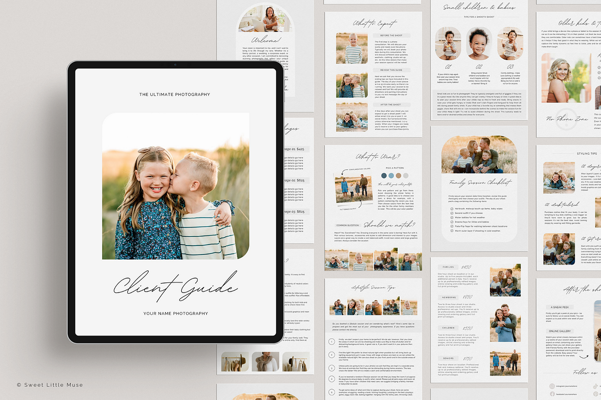 Photography Style Guide, Client Prep, a Marketing Template by Sweet Little Muse (Photo 1 of 6)