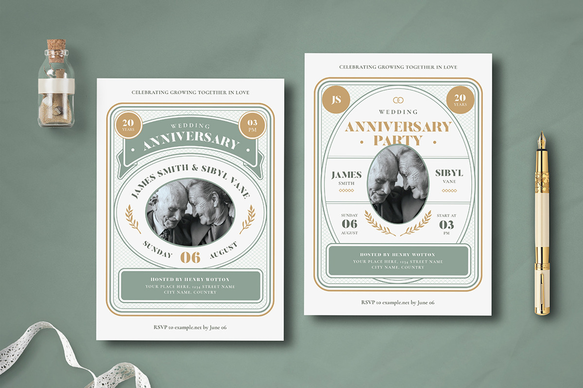 Wedding Anniversary Party Invitation, an Invitation Template by Vynetta (Photo 2 of 3)
