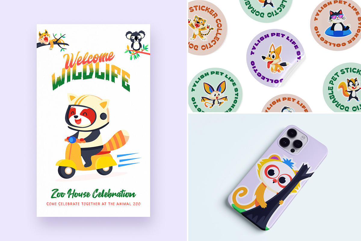 Animal Mascots Art Set, an Emoji Icon by Creative Stall (Photo 4 of 10)