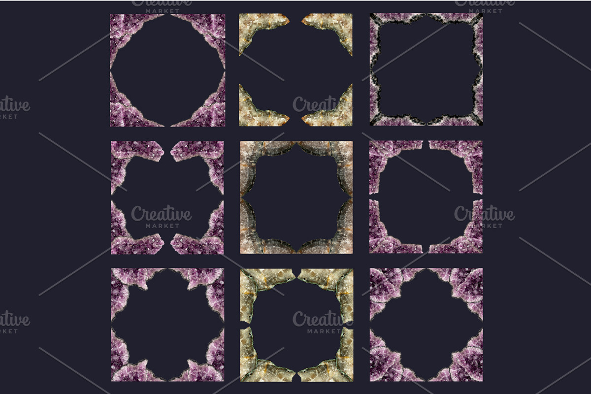 Amethyst Borders - Gemstone Edges, an Object Graphic by Turning Moss (Photo 8 of 8)