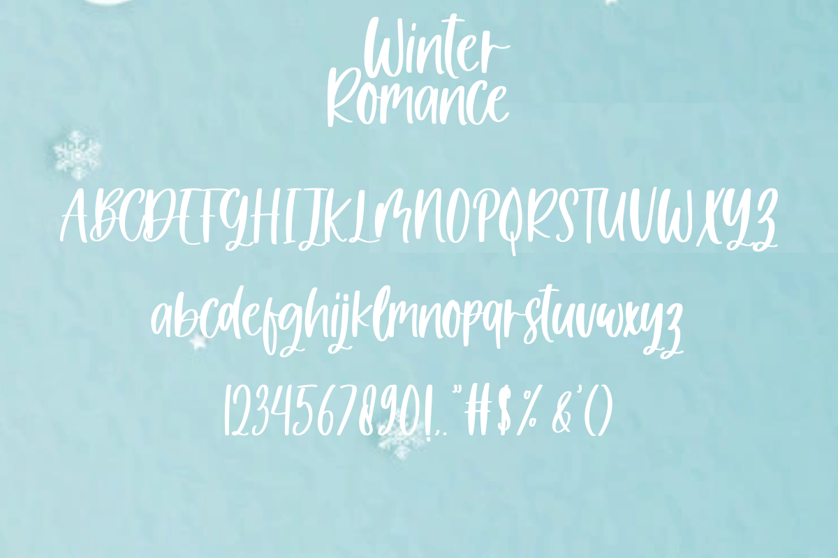 Winter Romance - Handwritten Font, a Script Font by Fikryal Studio (Photo 9 of 9)