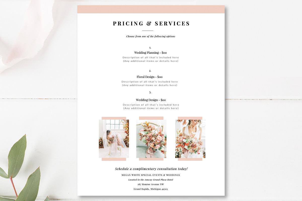Planner Pricing Guide for PS + Canva, a Flyer Template by By Stephanie Design