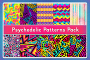 Psychedelic Patterns Pack, a Pattern Graphic by Gudiny (Thumbnail 1 of 11)