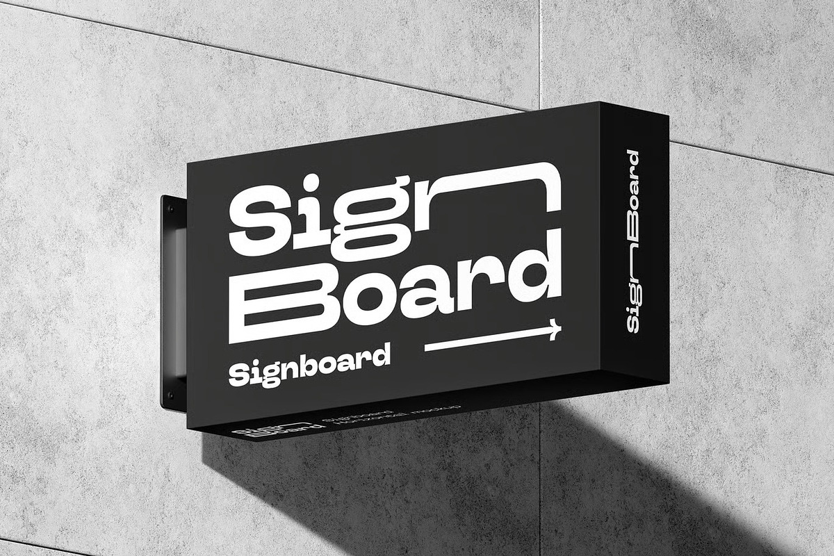 Signboard Horizontal Mock-up, an Advertising Mockup by zippypixelstudio (Photo 12 of 13)