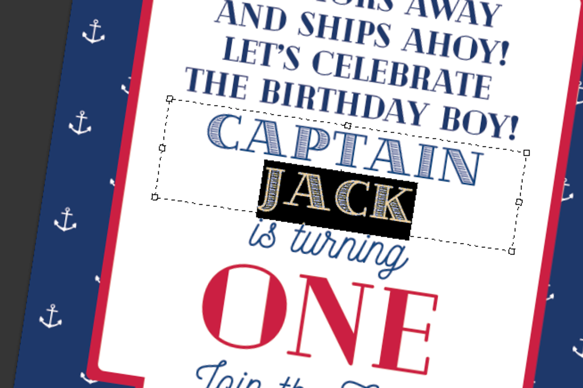 Captain Birthday Invitation, a Templates & Theme by Love Giftery (Photo 2 of 2)