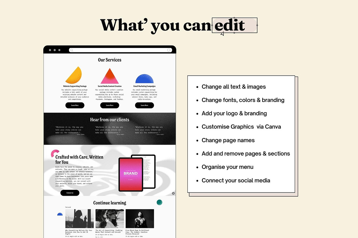 Squarespace website template, a Squarespace Template by Ciel Lumiere (Photo 6 of 11)